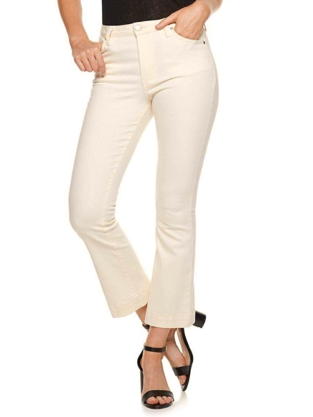 Nine West Kick Flare Jeans in Vanilla 12